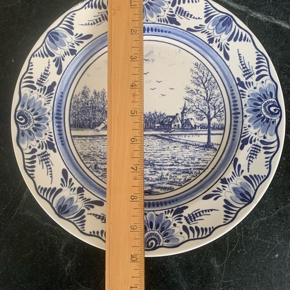 DELFT | Hand Painted Blue and White Vintage Plate - Picture 6 of 6